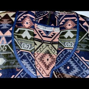 DRESBARN XLARGE AZTEC PRINT VEST FREE SHIPPING